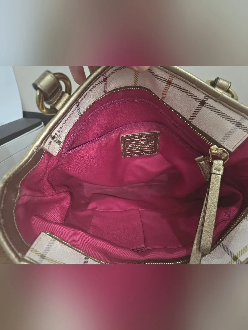 Coach signature coated